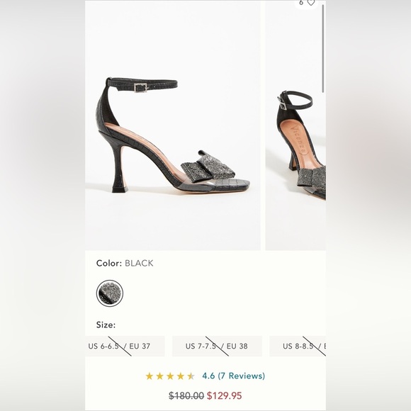 NIB VIncenza Ankle-Strap Bow Heels SzEU 38 / 7-7.5 US Anthro Black Crystal Clear - Picture 15 of 15
